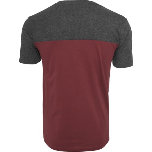 Urban Classics 3-Tone Pocket Tee burgundy/cha/gry S