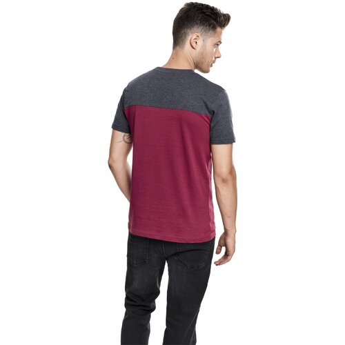 Urban Classics 3-Tone Pocket Tee burgundy/cha/gry S