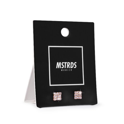 MSTRDS Flat Earrings 7mm gold/white