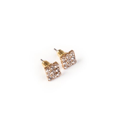 MSTRDS Flat Earrings 7mm gold/white