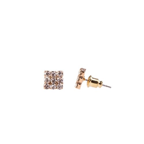 MSTRDS Flat Earrings 7mm gold/white