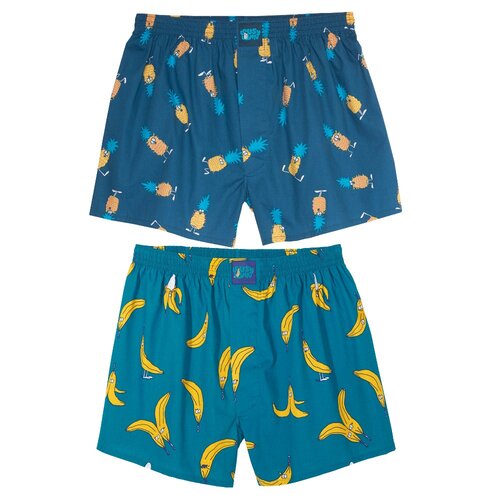 Lousy Livin Boxershorts Bana-Ananas Pack Ocean/Blue Dive S