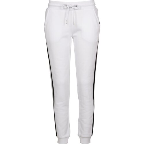 Urban Classics Ladies College Contrast Sweatpants white/black/white 5XL