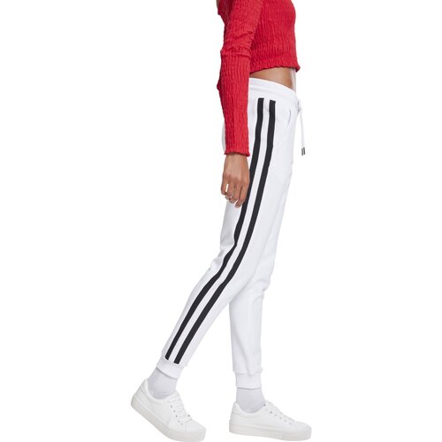 Urban Classics Ladies College Contrast Sweatpants white/black/white 5XL