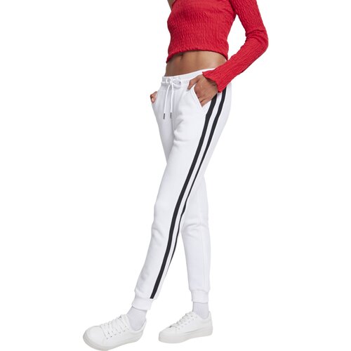 Urban Classics Ladies College Contrast Sweatpants white/black/white 5XL