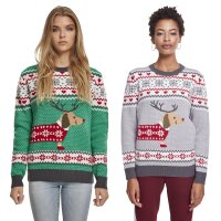 Urban Classics Ladies Sausage Dog Christmas Sweater