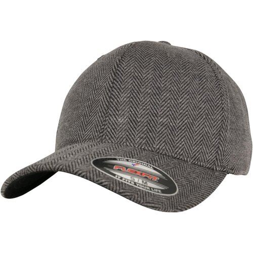 Flexfit Cap Heringbone Melange black / heather grey