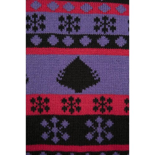 Urban Classics Snowflake Christmas Tree Sweater ultraviolet/black/firered XXL