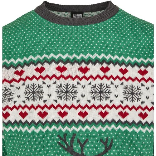 Urban Classics Sausage Dog Christmas Sweater treegreen/white/red/darkgrey L