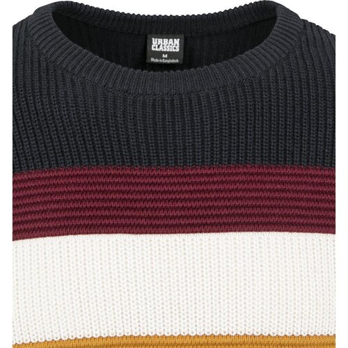 Urban Classics Block Sweater dnavy/offwhite/port/goldenoak M