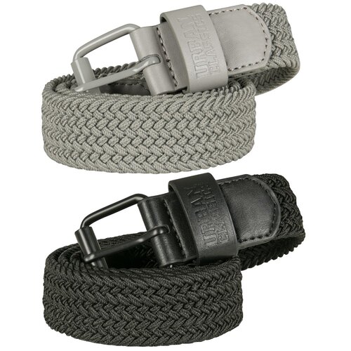 Urban Classics Elastic Belt Set black/grey L/XL