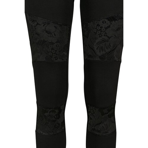 Urban Classics Ladies Laces Inset Leggings black 4XL