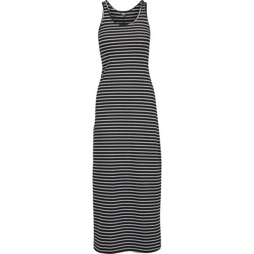 Urban Classics Ladies Long Racer Back Dress black/white XS