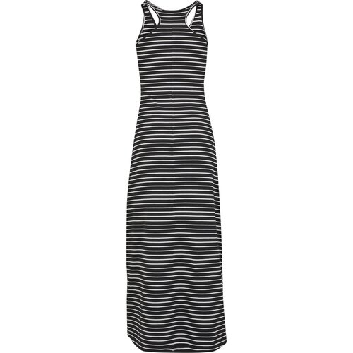 Urban Classics Ladies Long Racer Back Dress black/white XS