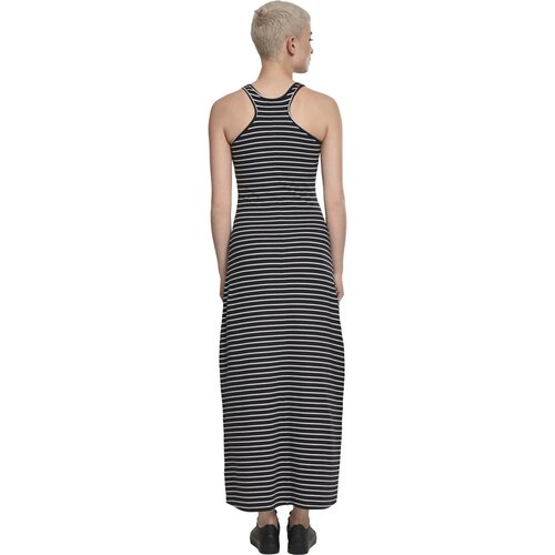 Urban Classics Ladies Long Racer Back Dress black/white XS