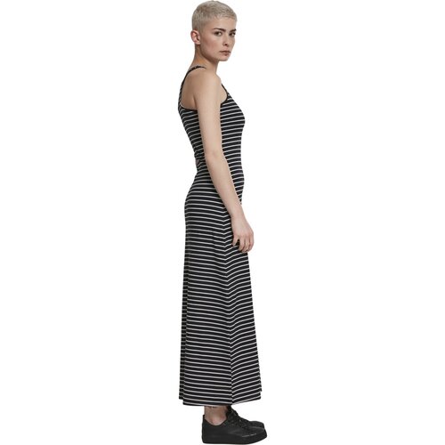 Urban Classics Ladies Long Racer Back Dress black/white XS