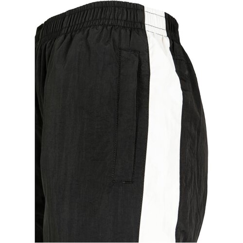 Urban Classics Ladies Striped Crinkle Pants blk/wht 4XL