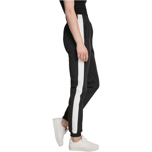Urban Classics Ladies Striped Crinkle Pants blk/wht 4XL