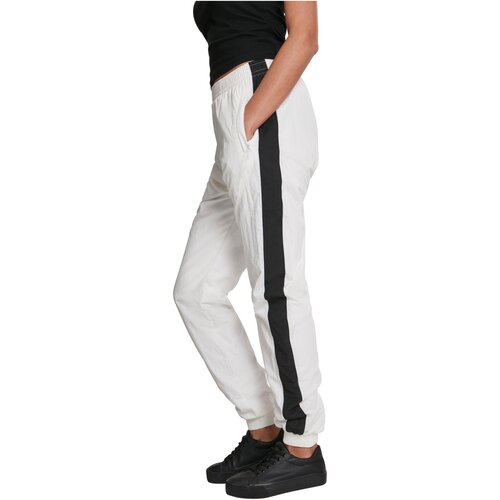 Urban Classics Ladies Striped Crinkle Pants wht/blk M