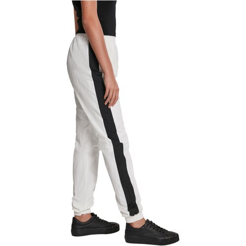 Urban Classics Ladies Striped Crinkle Pants wht/blk M