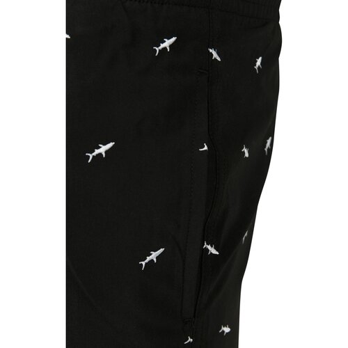 Urban Classics Embroidery Swim Shorts shark/black/white XXL
