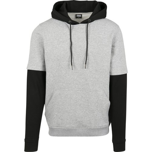 Urban Classics Double Layer Hoody gry/blk S