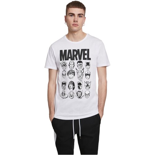 Merchcode Marvel Crew Tee white 3XL