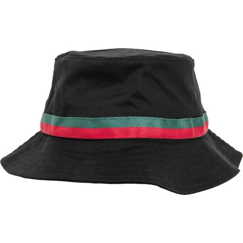 Yupoong Stripe Bucket Hat black/firered/green one size