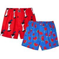 Lousy Livin Boxershorts Apple Melon 2 Pack Red/Royal M