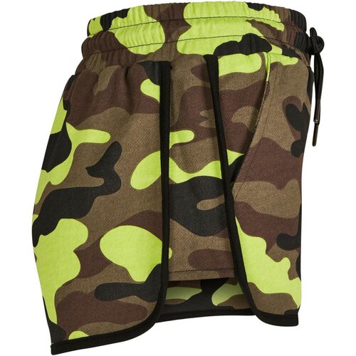 Urban Classics Ladies Printed Camo Hot Pants frozenyellow camo S