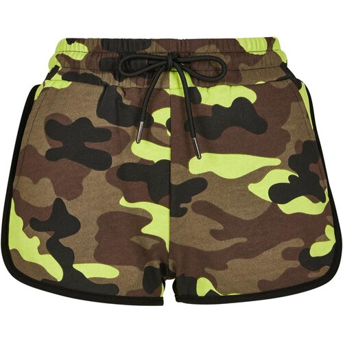 Urban Classics Ladies Printed Camo Hot Pants frozenyellow camo S