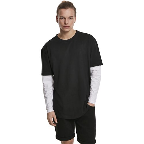 Urban Classics Oversized Shaped Double Layer LS Tee black/white XXL