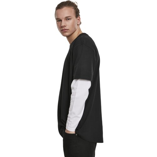 Urban Classics Oversized Shaped Double Layer LS Tee black/white XXL