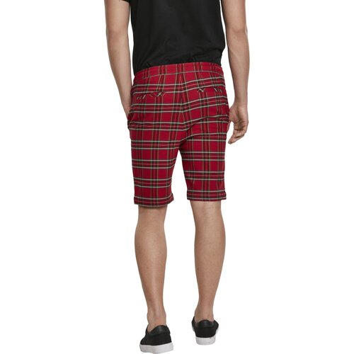 Urban Classics Checker Shorts red/blk XXL