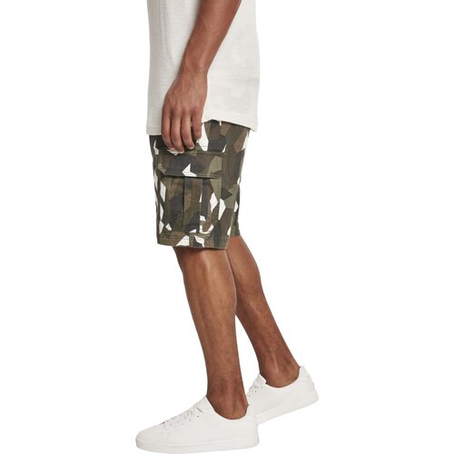 Urban Classics Geometric Camo Stretch Twill Cargo Shorts wood camo 30