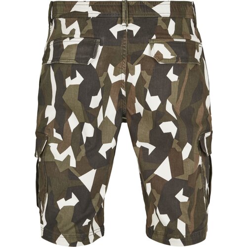 Urban Classics Geometric Camo Stretch Twill Cargo Shorts wood camo 30