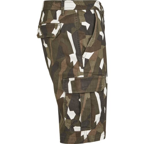 Urban Classics Geometric Camo Stretch Twill Cargo Shorts wood camo 30