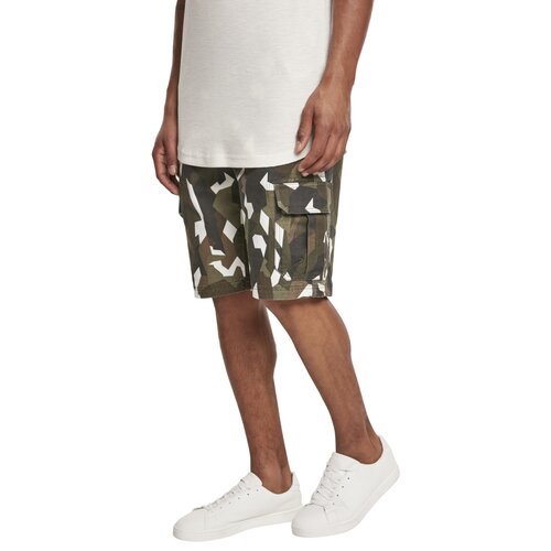 Urban Classics Geometric Camo Stretch Twill Cargo Shorts wood camo 30