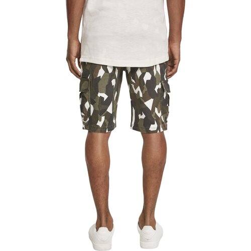 Urban Classics Geometric Camo Stretch Twill Cargo Shorts wood camo 30