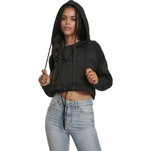 Urban Classics Ladies Oversized Short Raglan Zip Hoody black XL