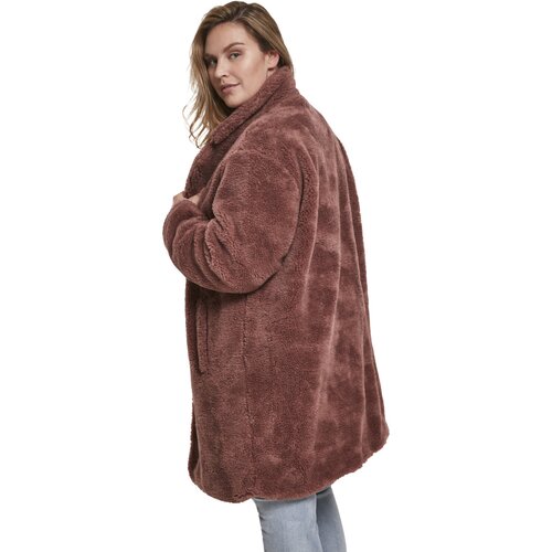 Urban Classics Ladies Oversized Sherpa Coat darkrose XXL