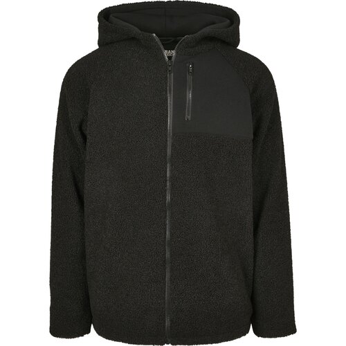 Urban Classics Hooded Sherpa Zip Jacket black 3XL