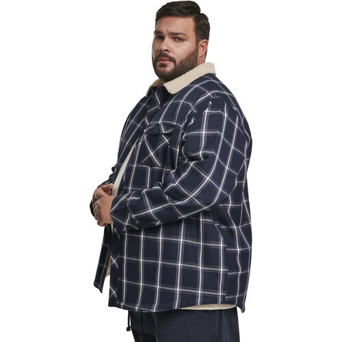 Urban Classics Sherpa Lined Shirt Jacket navy/wht 3XL