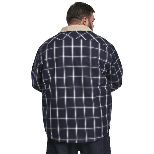 Urban Classics Sherpa Lined Shirt Jacket navy/wht XXL