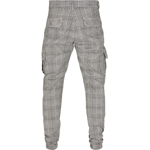 Urban Classics AOP Glencheck Cargo Jog Pants white/black XXL