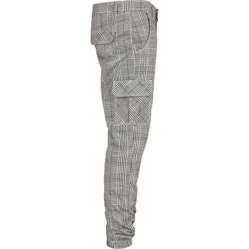 Urban Classics AOP Glencheck Cargo Jog Pants white/black XXL