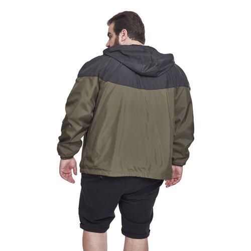 Urban Classics 2-Tone Tech Windrunner blk/darkolive XXL