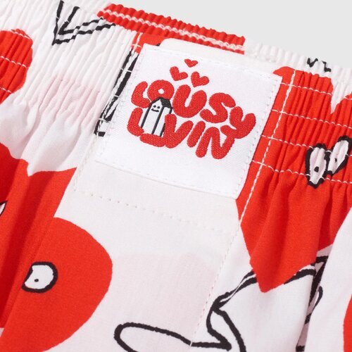 Lousy Livin Boxershorts Rose & Valentines black/white S