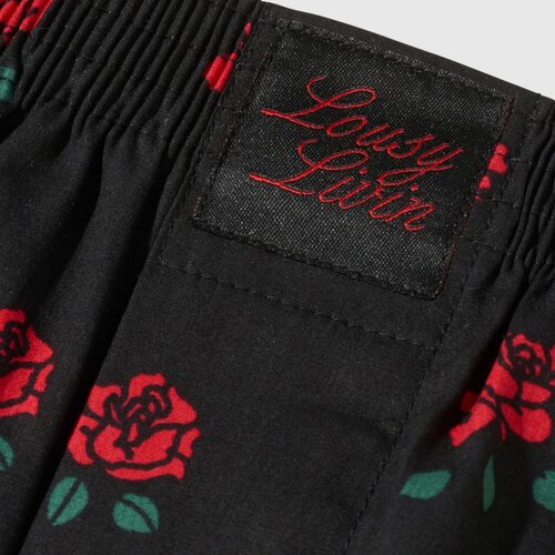 Lousy Livin Boxershorts Rose & Valentines black/white S