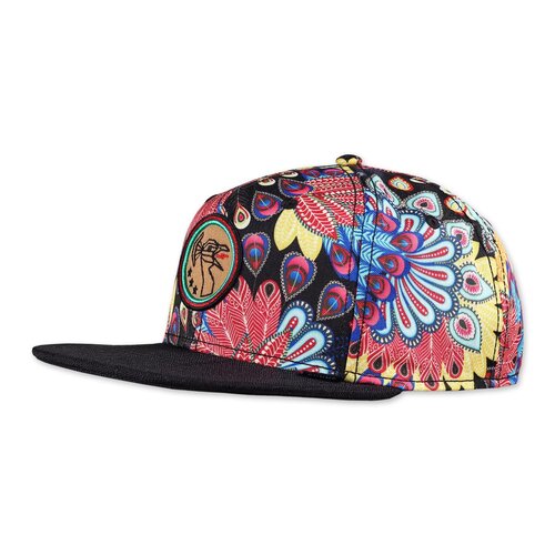 Djinns 6 Panel Snapback Cap Peacock Linen multi